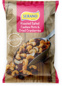 ROASTED CASHEWS AND DRIED CRANBERRIES