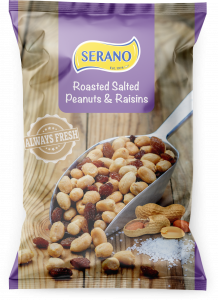 ROASTED SALTED PEANUTS AND RAISINS