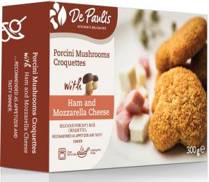 Porcini's Croquettes with Ham and Mozzarella Cheese