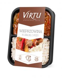 Spicy pork with vegetables and rice