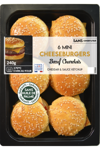 6 mini-cheeseburgers