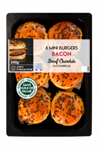 6 mini bacon burgers