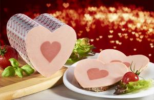 Heart-in-Heart cooked sausage