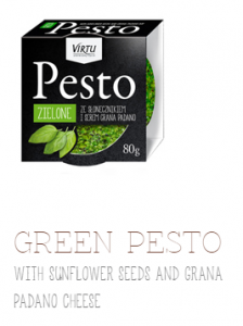  GREEN PESTO  WITH SUNFLOWER SEEDS AND GRANA PADANO CHEESE