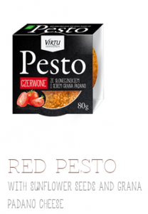 RED PESTO  WITH SUNFLOWER SEEDS AND GRANA PADANO CHEESE