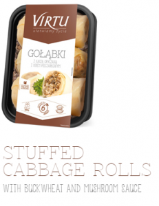 STUFFED CABBAGE ROLLS WITH BUCKWHEAT AND MUSHROOM SAUCE