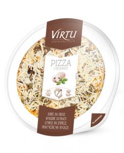 PIZZA  WITH BUTTON MUSHROOMS