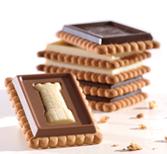 Biscuits topped with pure chocolate