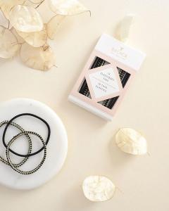 Elastiques fins couleur x14 Black Elastics Nora