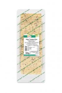 Sliced cheese with Tomato and Olive