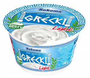 Natural Greek type yogurt light 180g