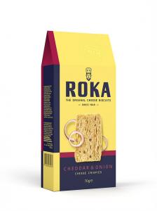 ROKA -Cheddar & Onion Cheese Crispies 70 gr