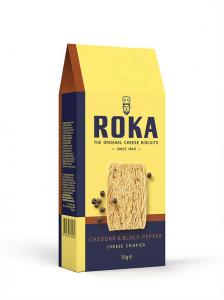 ROKA - Cheddar & Black Pepper Cheese Crispies 70 gr