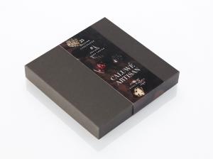 CALUWE ARTISAN - Exquisite assortment of 25 Belgian dark chocolates 360 gr