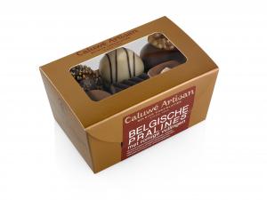 CALUWE ARTISAN - a window ballotin with an assortment of creamy Belgian chocolates 200 gr