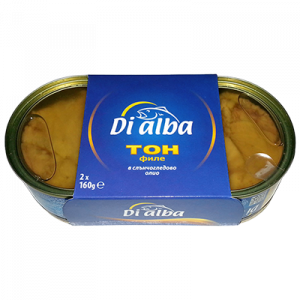 Tuna Fillets in Sunflower Oil Duopack 2х160g Di Alba