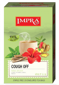COUGH OFF 1.3G x 20 PAPER ENVELOPED SINGLE CHAMBER TEA BAGS – HERBAL