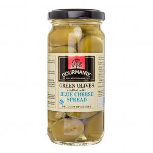 Gourmante Green Olives stuffed with Blue Cheese Spread in Sunflower Oil 244ml