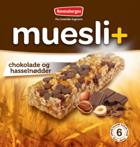 Muesli+ cereal bar - Chocolate & Hazelnuts