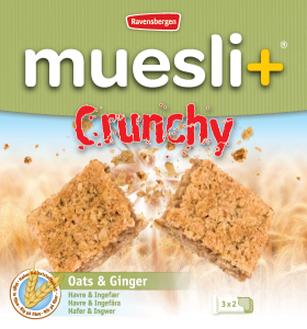 Muesli+ Crunchy granola bar - Ginger