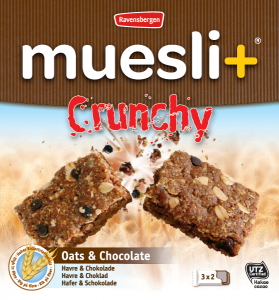 Muesli+ Crunchy granola bar - Chocolate