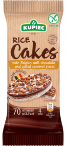 Rice cakes with Belgian milk chocolate and salted caramel 70g (Copy)