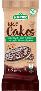 Rice cakes with Belgian dark chocolate and mint pieces 68g (Copy) (Copy)