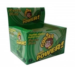 GORILA - Mini Power MINT Bubble Gum 100 UNITS