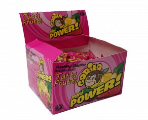 GORILA - Mini Power TUTTI-FRUTTI Bubble Gum 100 UNITS