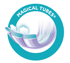 Baby diapers with Magical Tubes ®