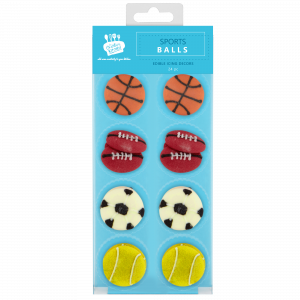 Creative Kitchen Sports Balls Icing Decorations 24pc