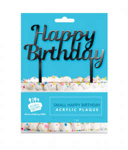 Creative Kitchen Happy Birthday Acrylic Plaque Small Black