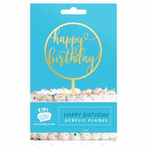 Creative Kitchen Happy Birthday Acrylic Plaque Hollow Gold