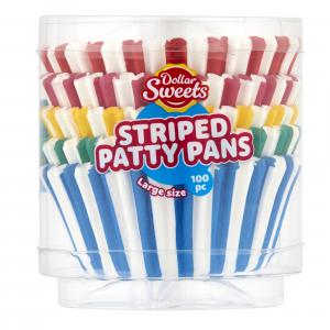 Dollar Sweets Large Striped Patty Pans 100pc