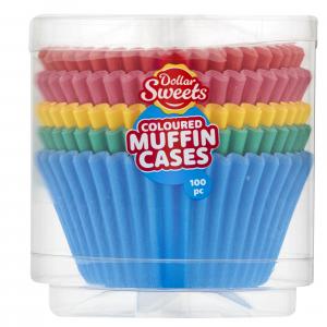 Dollar Sweets Coloured Muffin Cases 100pc