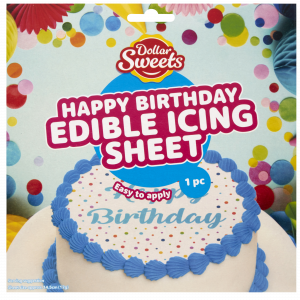 Dollar Sweets Edible Icing Sheet 1pc