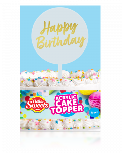 Dollar Sweets Happy Birthday Acrylic Round Plaque 1pc