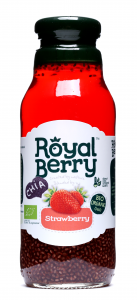 Organic Strawberry beverage with CHIA seeds