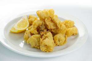 Squid in wheat crust