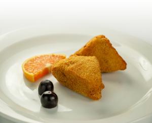 Crispy Cremini with smoked salmon
