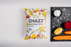 CHAZZ Vegetable chips with sea salt, 75g