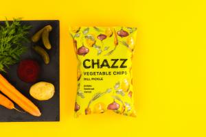 CHAZZ Vegetable chips dill pickle flavour, 75g