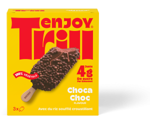 Enjoy Trill Choca Choc Bâtonnet Glacé (4g de sucre, 100% Végétale, 1000% Plaisir)