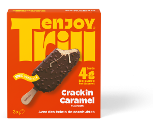 Enjoy Trill Crackin Caramel Bâtonnet Glacé (4g de sucre, 100% Végétale, 1000% Plaisir)