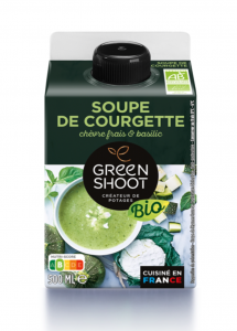 ZUCCHINI SOUP WITH GOAT'S CHEESE & BASIL - ORGANIC