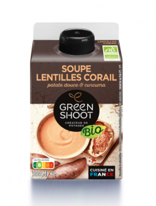 CORAL LENTILS SOUP WITH SWEET POTATO & TURMENIC - ORGANIC