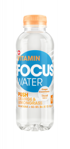 (new) FOCUSWATER Push / Orange & Lemongrass flavoured Vitamin Water