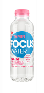 (new) FOCUSWATER Calm / Rhubarb & Raspberry flavoured Vitamin Water