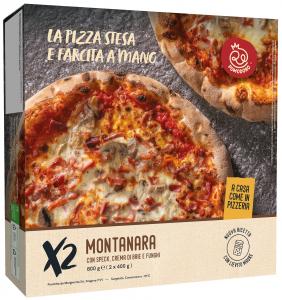 Hand-made Sourdough Pizza Speck ham, mushrooms and brie cheese cream 400 g X2 | Re Pomodoro