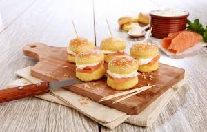 mini briochettes saumon